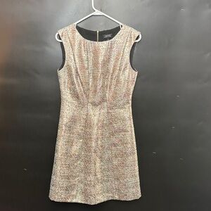 Instant credibility dress. Tahari ASL Multicolor Tweed Mini Dress